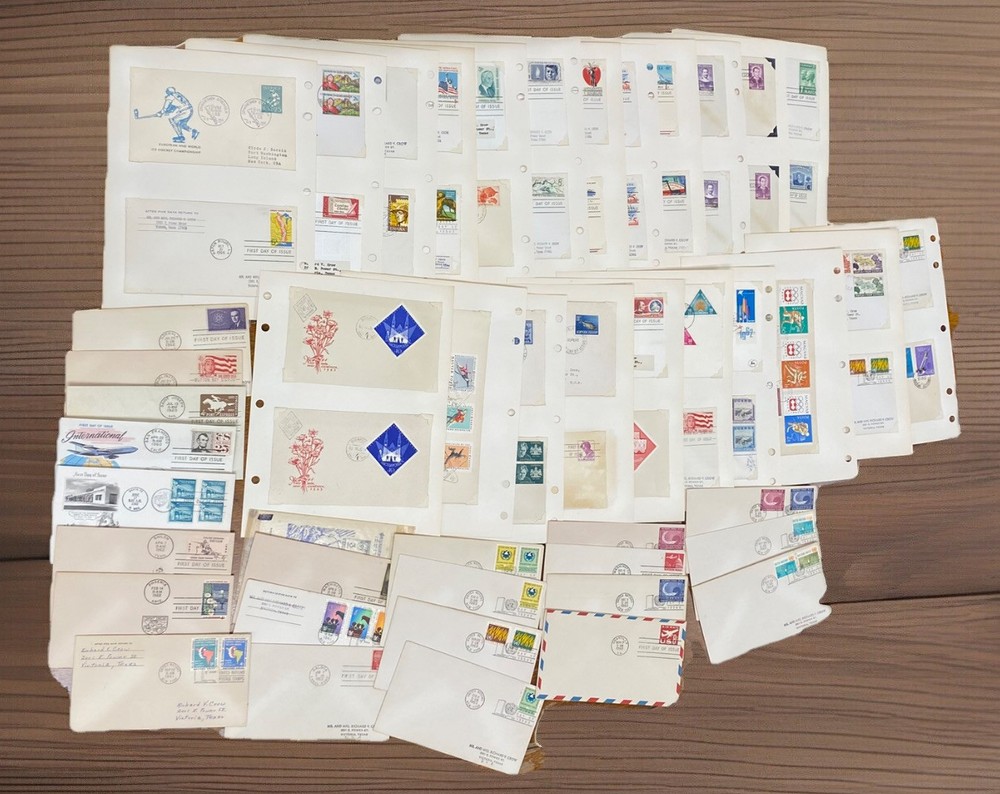 128 Piece Stamp Collection 1960's First Day Of Issue Worldwide & States Ephemera