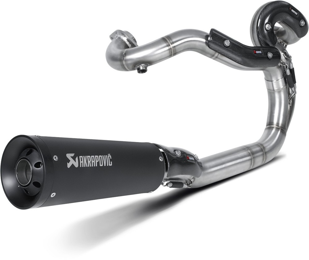 Akr. Black Titanium 2-1 Full Exhaust Fits 09-17 Harley V-Rod S-HDRODR1-BAVTBL