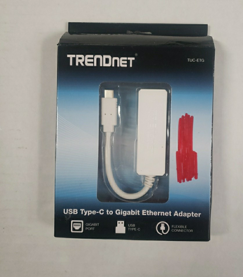 NEW- TRENDnet TUC-ETG USB-C Type-C to Gigabit Ethernet Adapter - Damaged Box