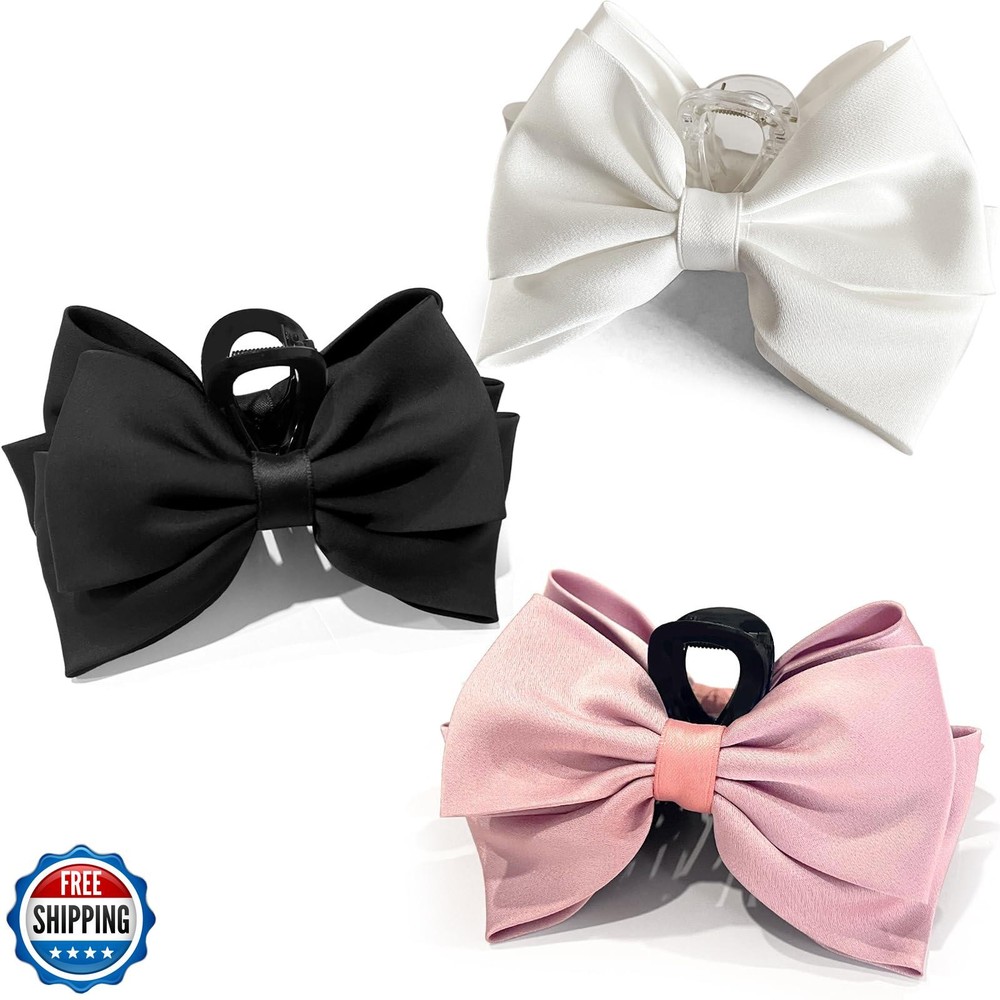 Floral Hair Claw Clips for Women - Large Grip for Thick Hair