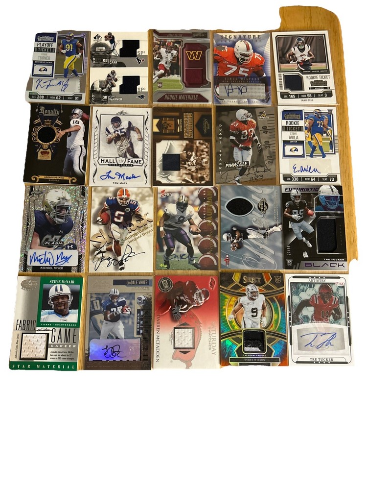 NFL Lot Of 60 Different Auto And Relic Cards Numbered Parallels Rare Stars Rooks