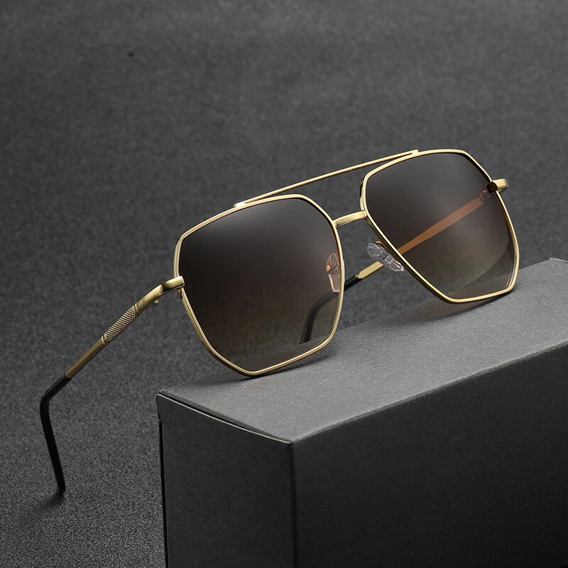 Classic Aviator Metal Frame Mirror Sunglasses for Men Fashion Business Fishing Leisure