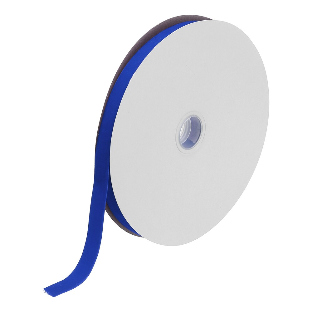 Velvet Ribbon 5/8 Inch x 25 Yard Single Face Spool Silky Velvet Fabric Deep Blue