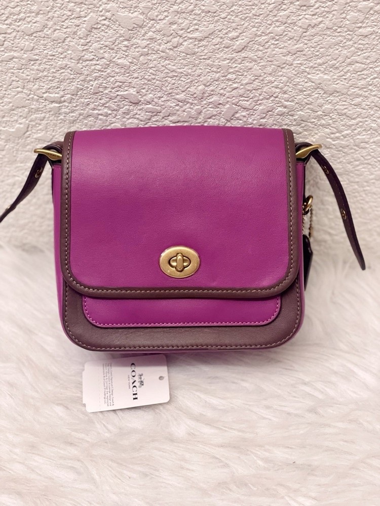 NWT COACH RAMBLER 16 HIBISCUS ColorBlock CROSSBODY 89126