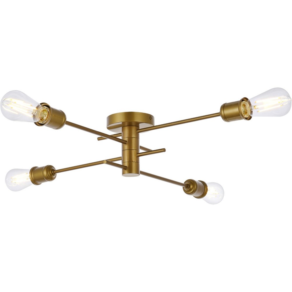Xavier Brass Flush Mount Light Fixture LD7050F26BR by Living District