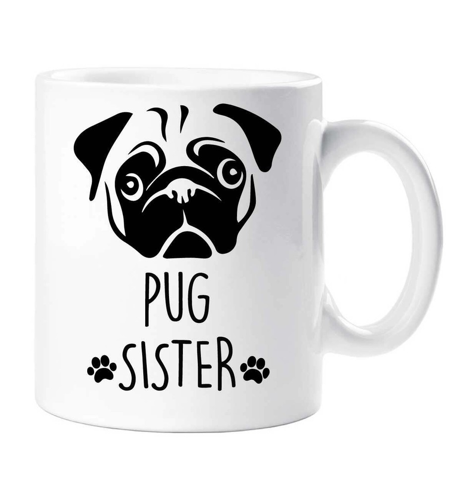 Pug Mug for Sister Birthday Christmas Pet Lover Mothers Day Gift