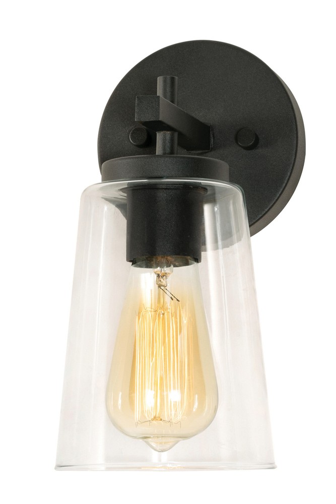 AFX Joanna 11-Inch Black Metal Wall Sconce Modern Lighting Fixture