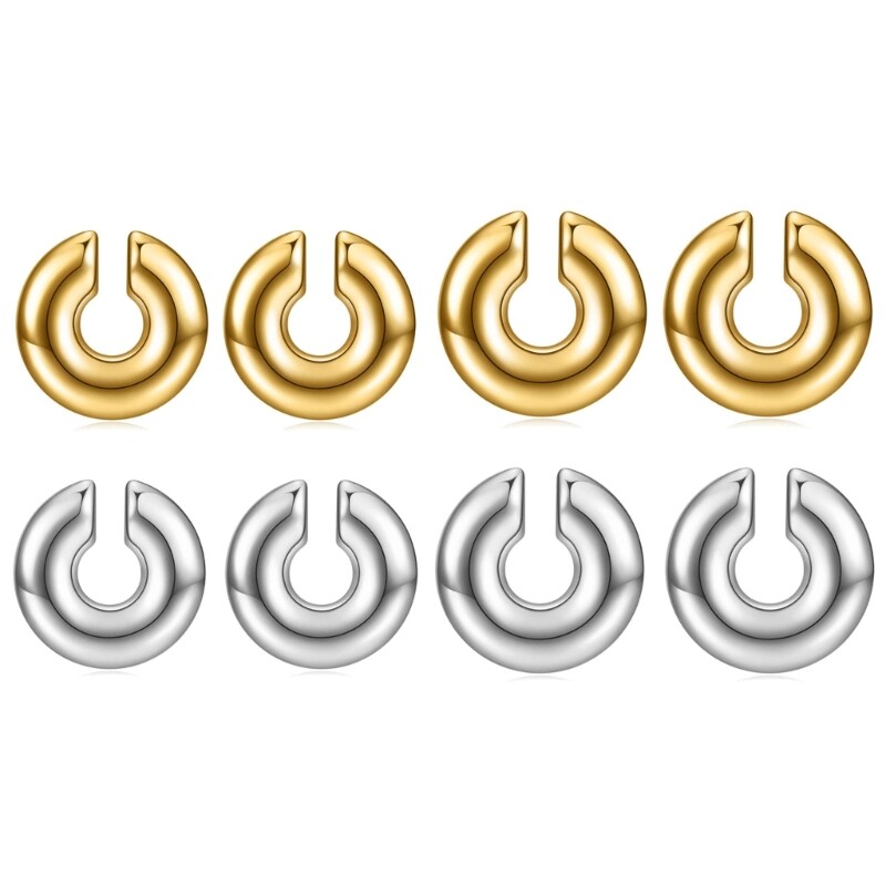 Stylish Chunk Ear Clips Unisex Thick Cartilage Cuff Earring Fashion Accessories