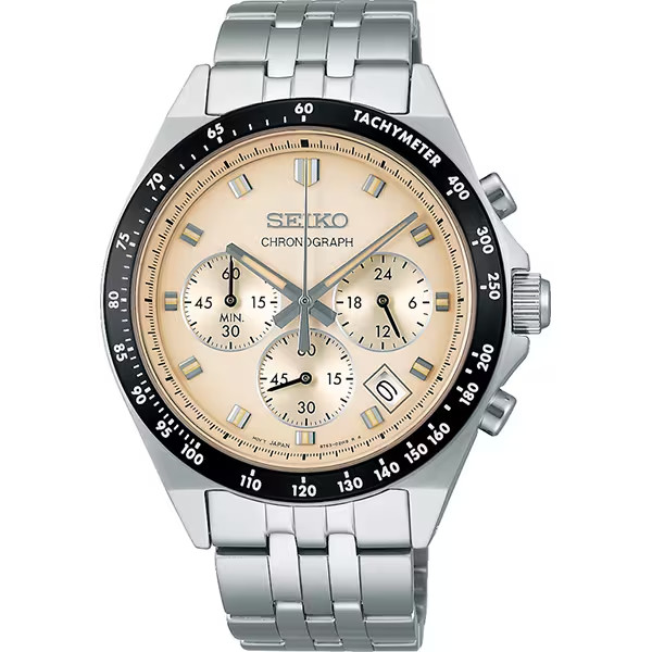 SEIKO SBTR045 Chronograph Black Gold Stainless Men's Watch Japan Domestic Model
