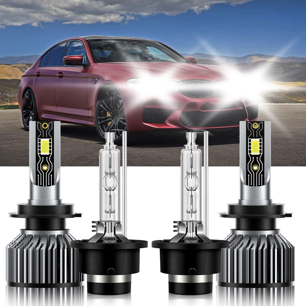 H7+D2S LED HID Headlight CSP Bulb Combo High&Low Beam Kit For BMW M5 2000-2007