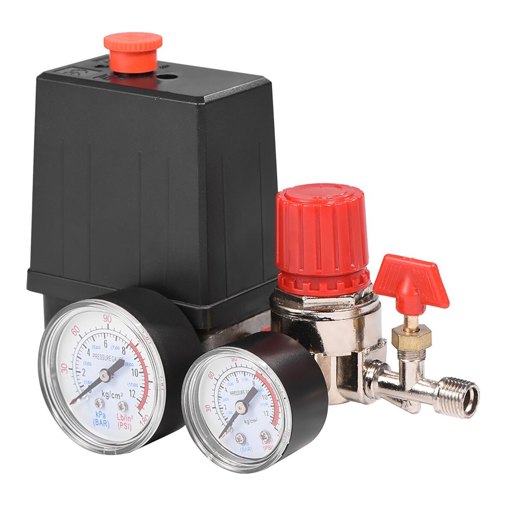 Small Air Compressor Pressure Switch Control Valve Regulator with Gauges