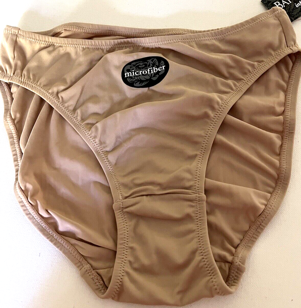NWT Bay Studio Microfiber Women's Briefs intimates wear Nude  size large 2 #pack