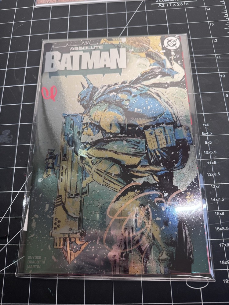 Absolute Batman #6 Variant Foil 2x's Signed Snyder And Mann W/COA~NM