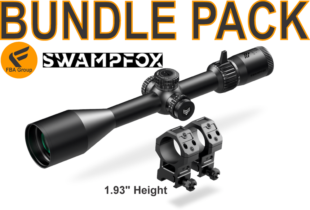 *BUNDLE Swampfox Kentucky Rifle Scope 5-30x56 FFP Sharpshooter MOA w/ Ring Mount