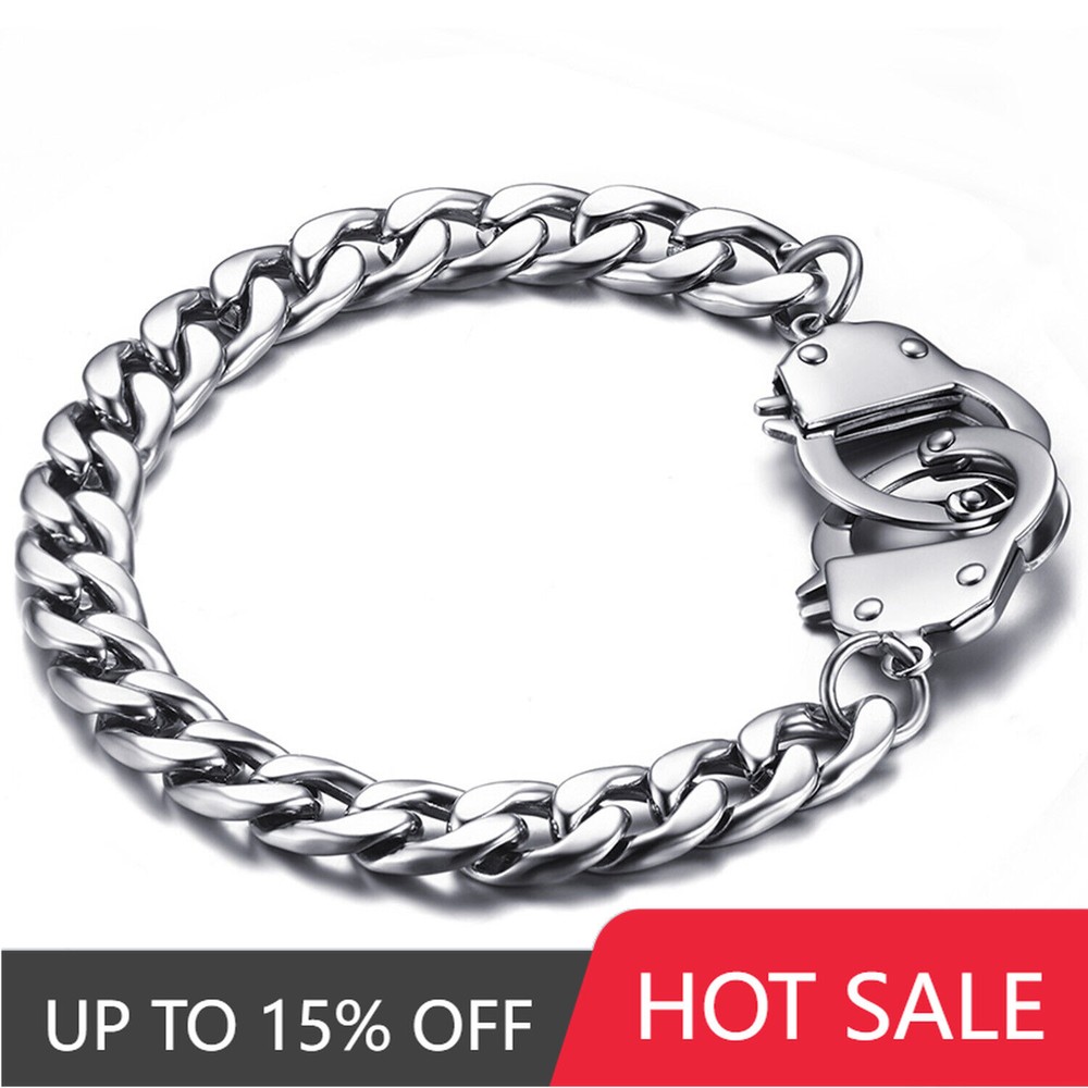 Titanium steel handcuffs bracelet couple personality jewelry accessories