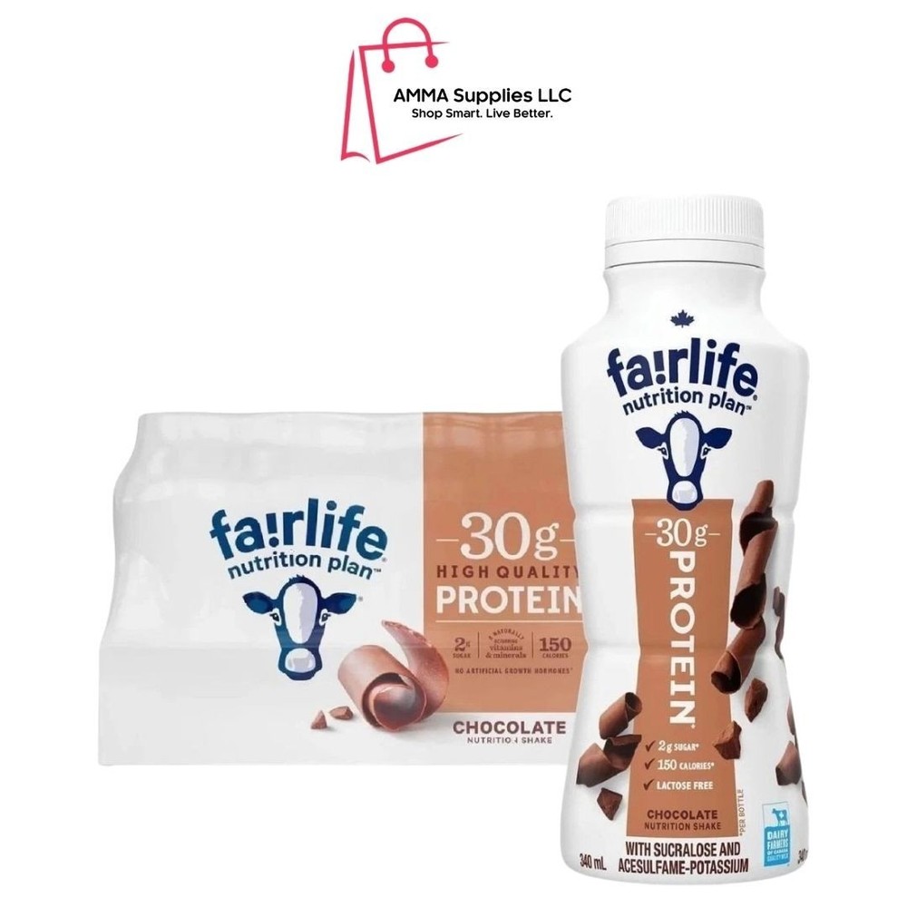 Fairlife Nutrition Plan High Protein Shake, Chocolate, 11.5 fl. oz., 12 pk.