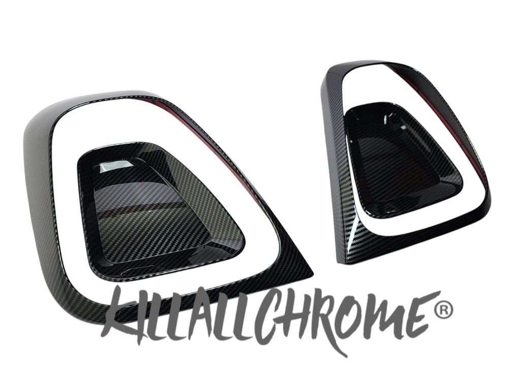 Fits Abarth Rear Tail Lamp Cover Carbon Fibre Look 4 Piece Set 500 595 695 2016+