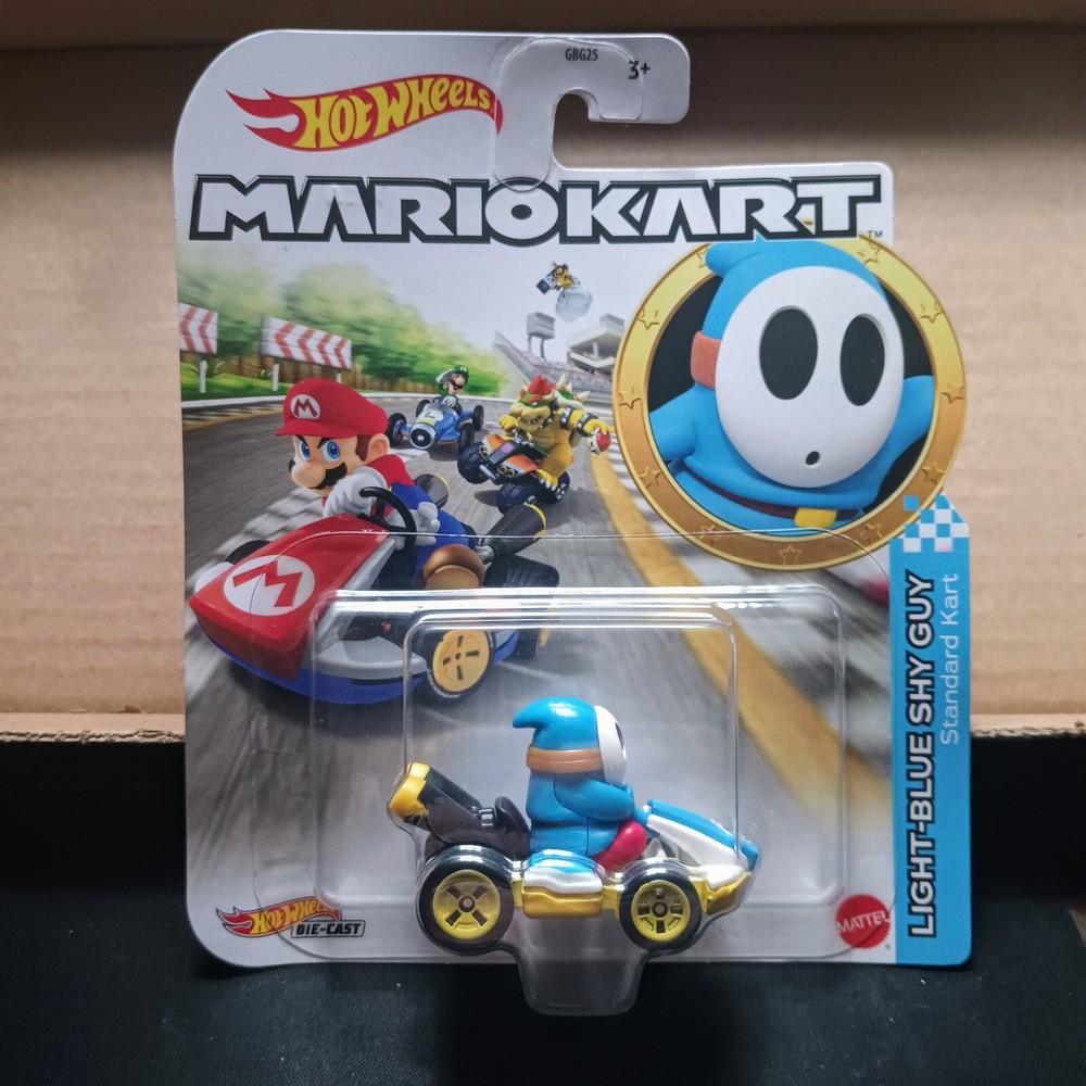 Hot Wheels Mario Kart Light Blue Shy Guy Standard Kart
