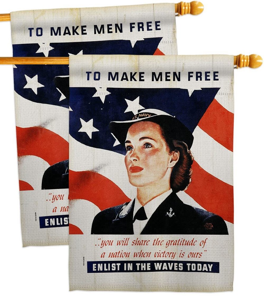 USBrotherhood to Make Men Free House Flag 2 pcs Pack Armed Forces Navy USN Se...