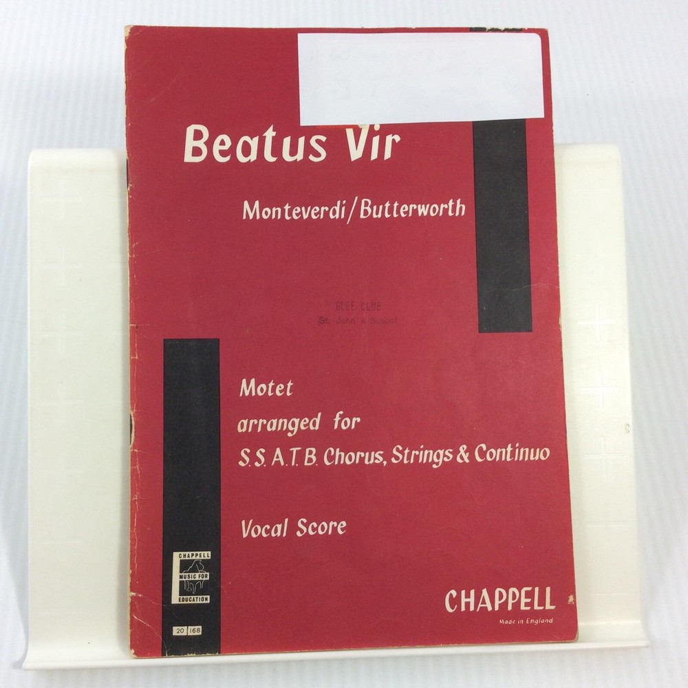 Monteverdi Beatus Vir Motet Choir Songbook for SSATB Voices