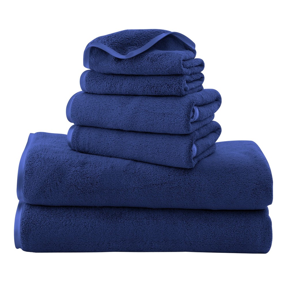 Luxury Silk Hemming Towel Set - 2 Bath & 2 Hand Towels - Lightweight Quick Dry Soft Absorbent