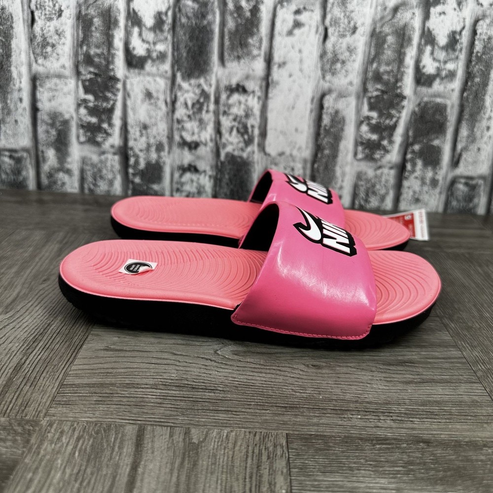Nike Kawa Slide Kids Size 1Y Pink Playful Comfort