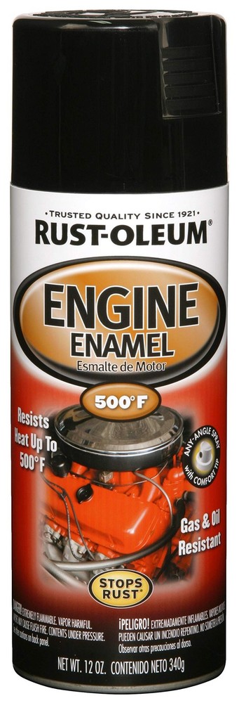 248932 High-Temp Engine Enamel Spray Paint 12 oz Gloss Black