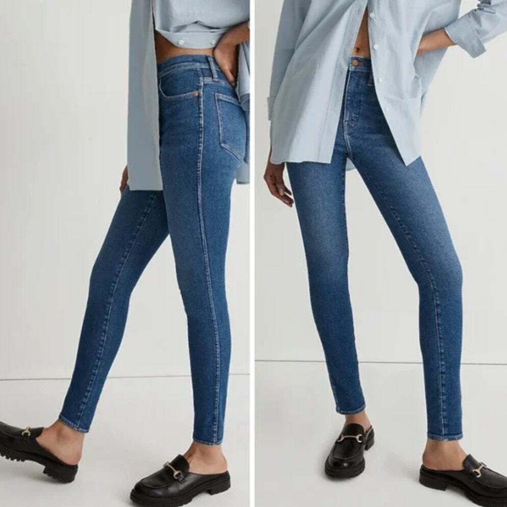 Madewell 10-Inch High-Rise Skinny Jeans in Eardley Wash - Size 29