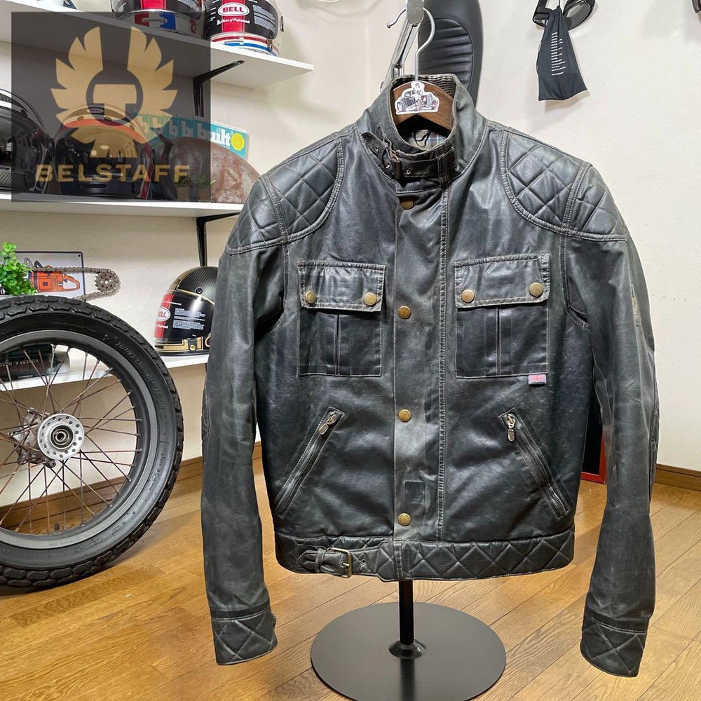 Belstaff S.Icon Waxed Cotton Jacket Black L Padded Steve McQueen Collection