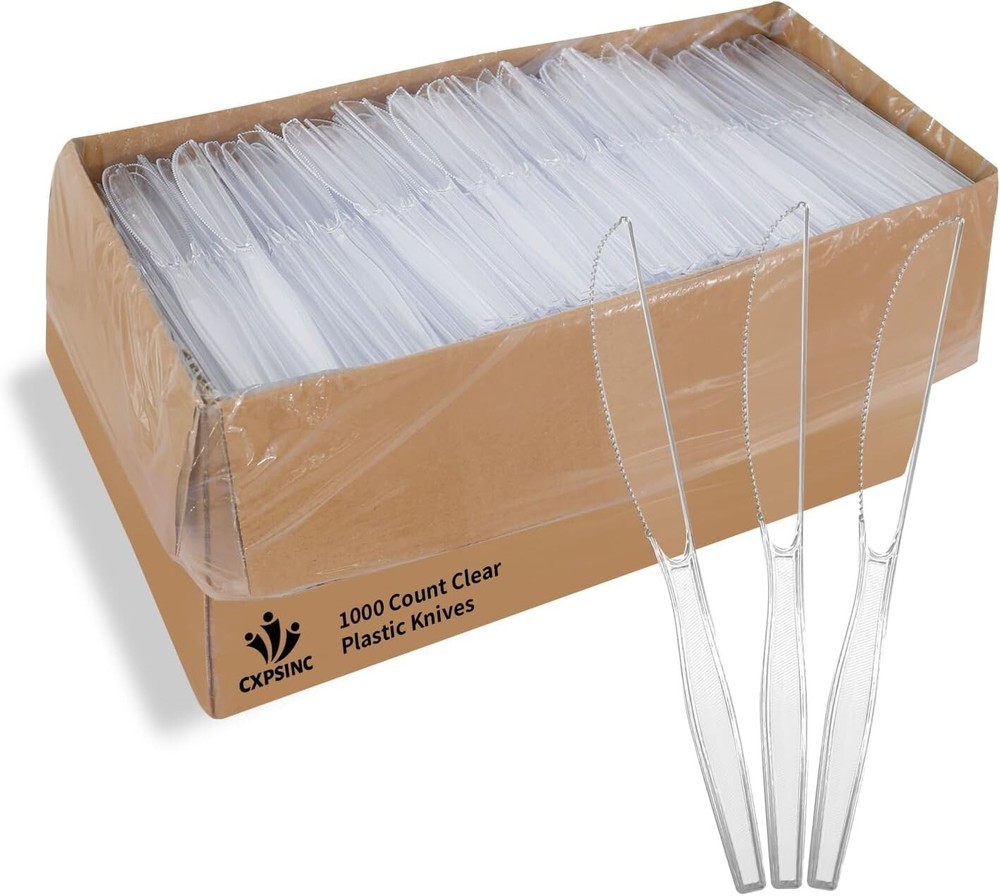 Premium 1000-Count Heavyweight Clear Plastic Cutlery Set for Events