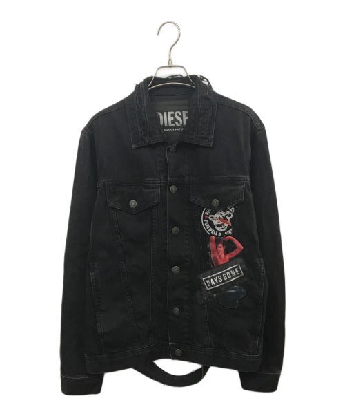 Diesel Distressed Badge Denim Jacket Size S FK196