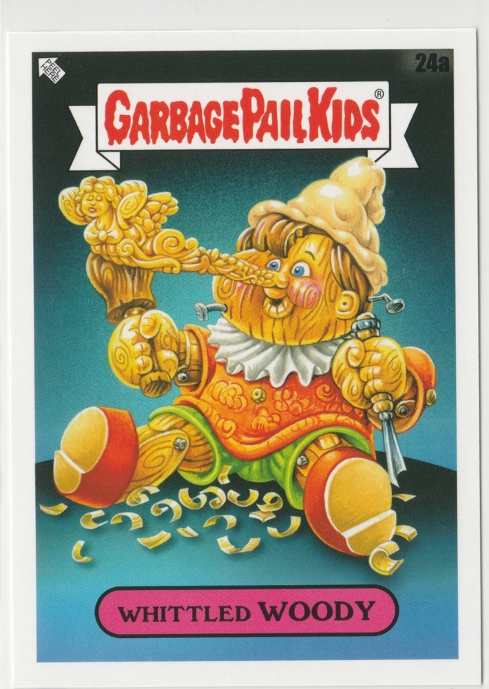 Whittled Woody #24a Garbage Pail Kids GPK 2022 Book Worms Trading Card