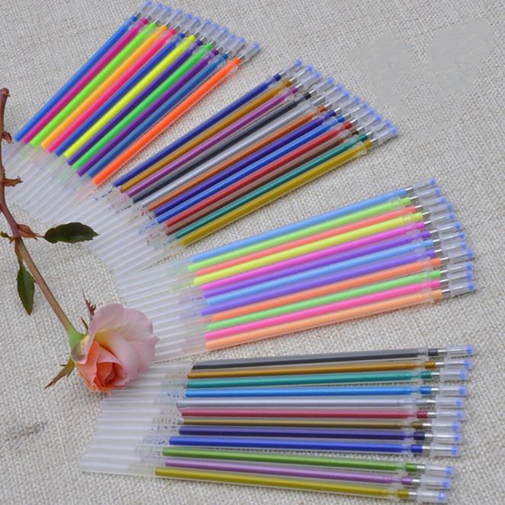 Office School 12Colors Refills Markers Watercolor Gel Pen Replace Supplies 5ml