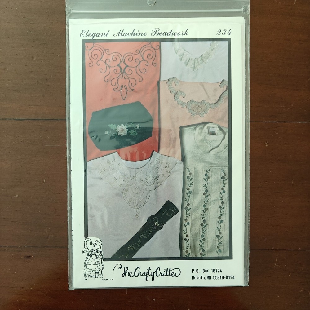 90's Vintage Elegant Machine Beadwork Pattern Set #234 - The Crafty Critter ✨