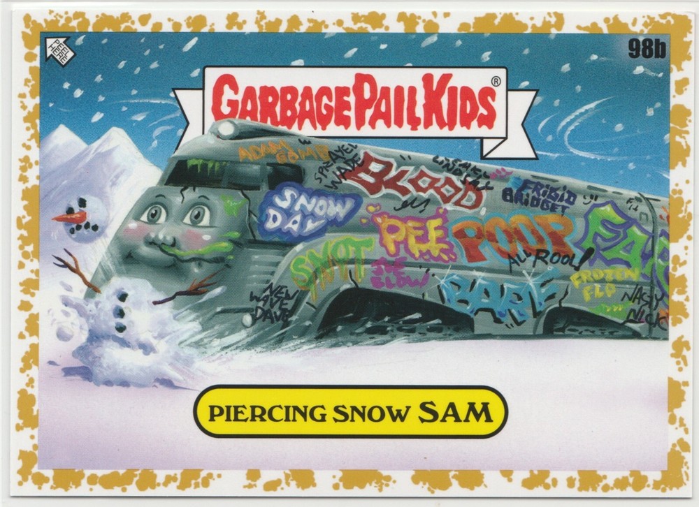 2023 GPK Mayhem SP 25/50 Fool's Gold Piercing Snow Sam #98b Garbage Pail Kids