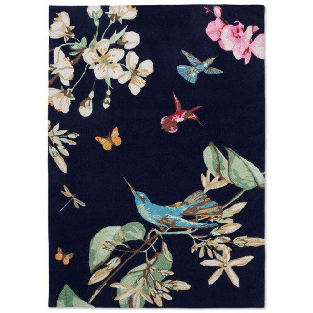 Rug Abstract Bird Design Premium Quality Hand Tufted Modern Wool Area Carpet Rug