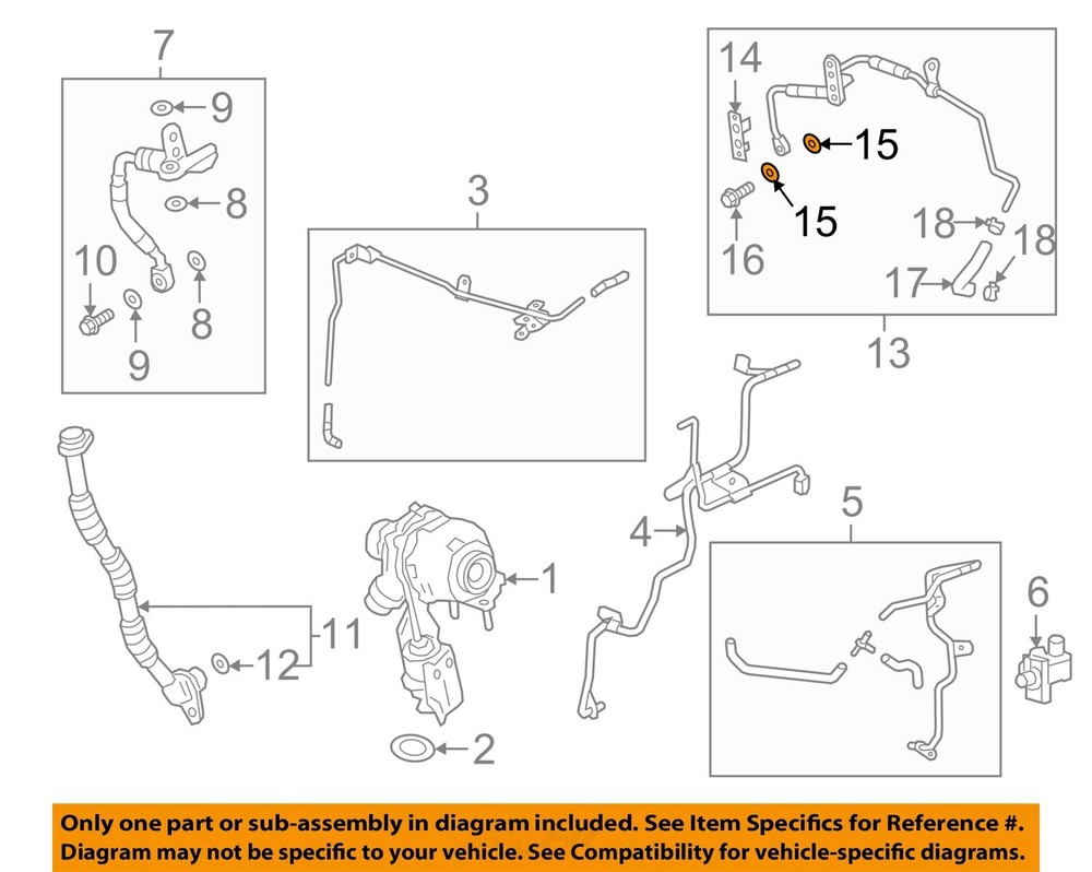 GM OEM 16-22 Canyon Turbo Oil Inlet Tube Washer 55584486