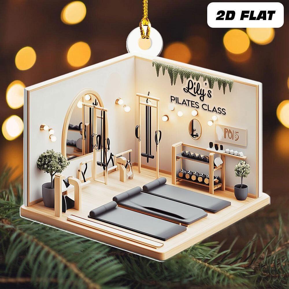 Pilates Ornament  2D FLAT Personalized Pilates Classroom Ornament  Pilates Teach