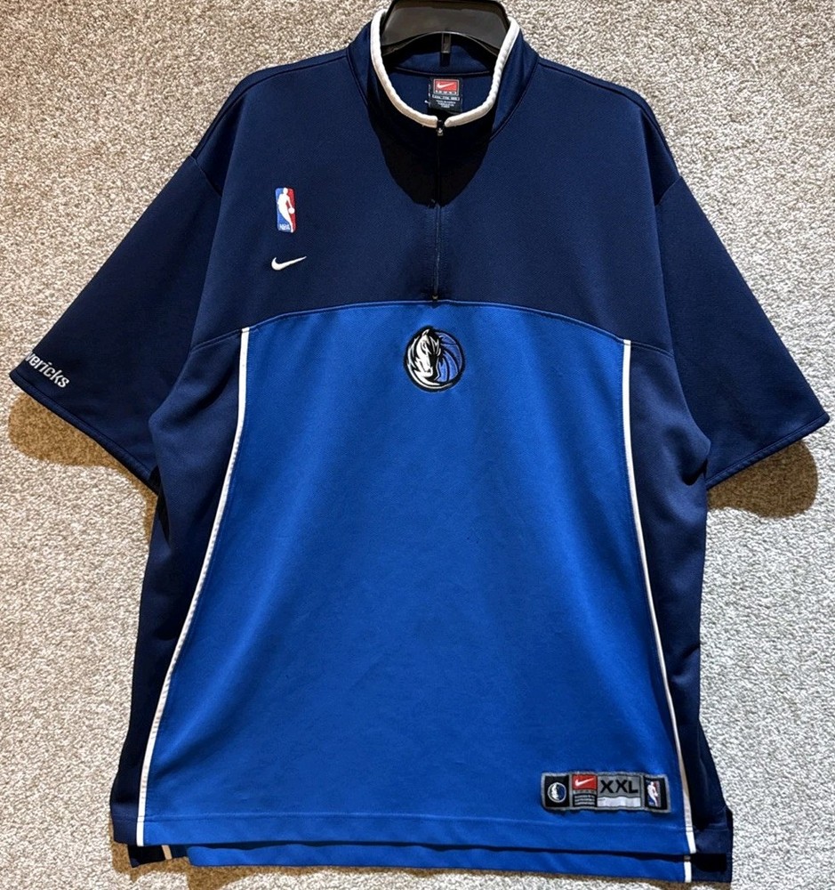 Nike NBA Dallas Mavericks 1/4 Zip Shooting Shirt Jersey Mens 2XL