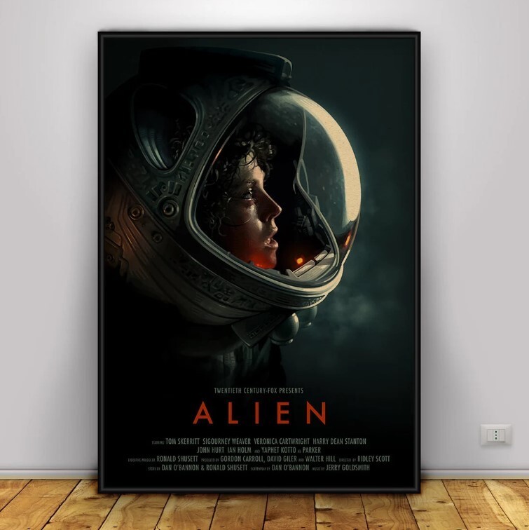 Alien Poster | Wall Art | Wall Prints | Home Decor | Kraft Paper Print 1
