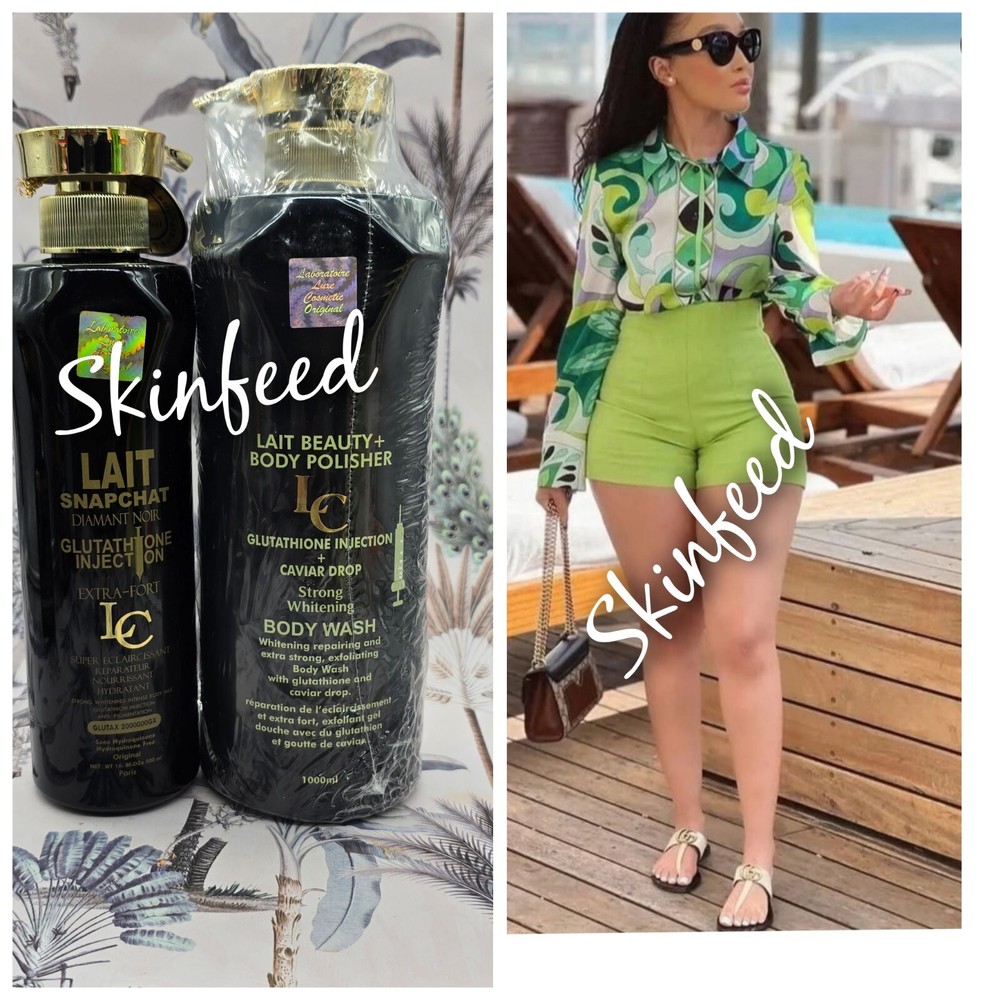 2pc. Lait snaptchat  Diamant noir Set. Lotion & Body wash Shower gel  AUTHENTIC