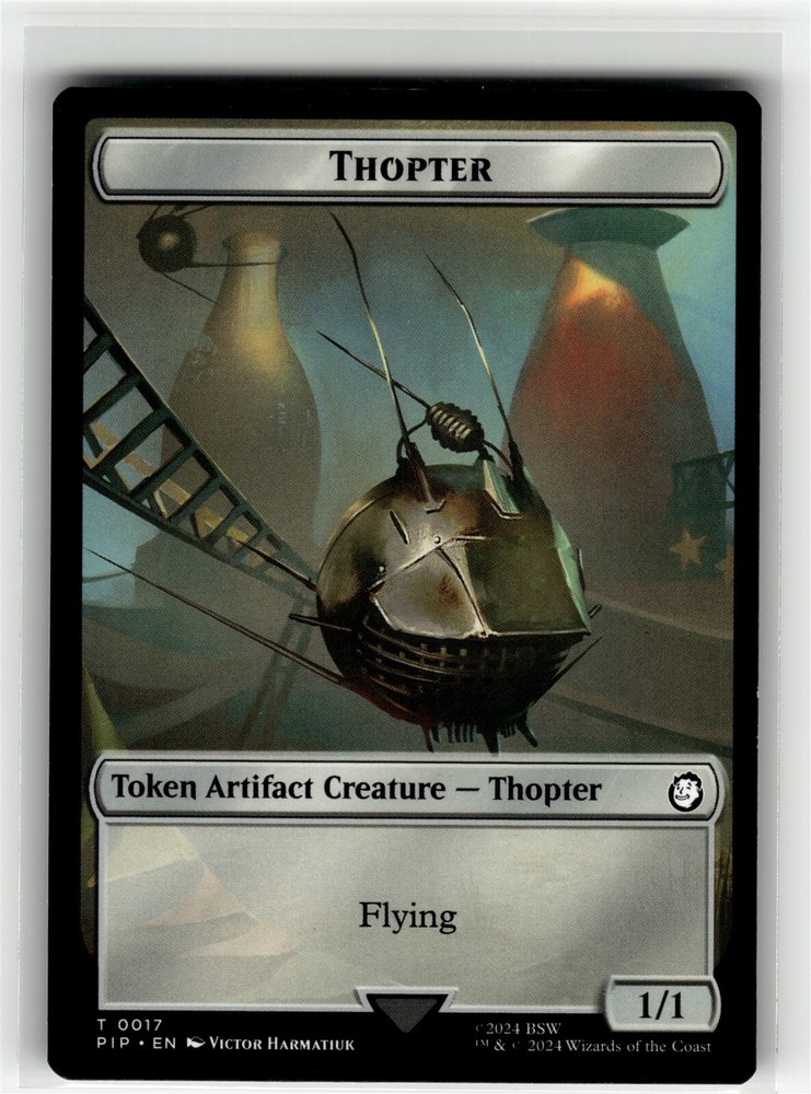 THOPTER // JUNK DOUBLE-SIDED TOKEN Fallout Commander #17//15 PIP(NM+)(MTG)