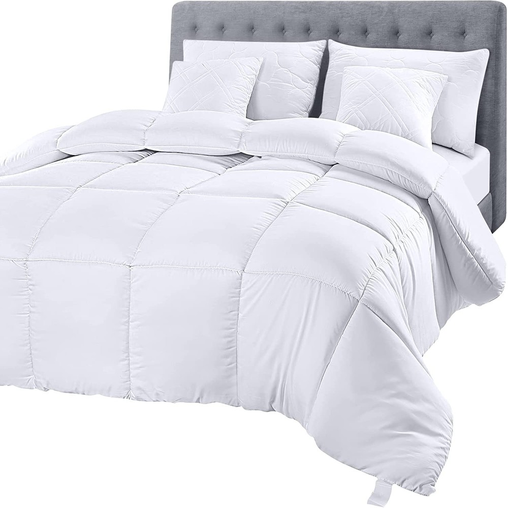 Luxury Quilted Comforter Duvet Insert with Corner Tabs and Box Stitching for Ultimate Comfort