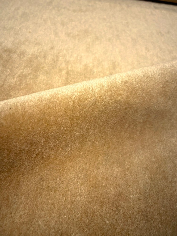 4 Yards European Textiles Plush Wool Velvet in Camel Upholstery Fabric