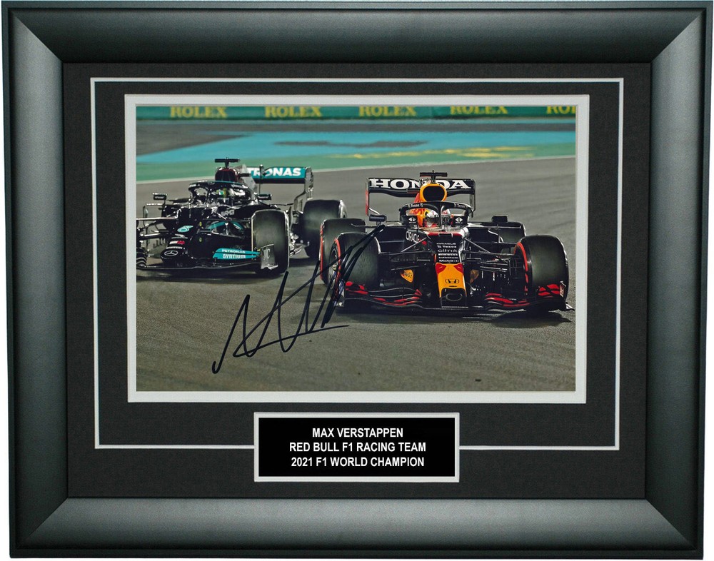 Max Verstappen Signed 8X12 inches Red Bull F1 2021 Abu Dhabi GP Photo Frame