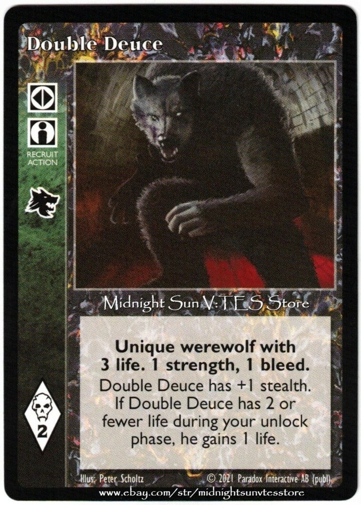Double Deuce Promo V TES Vampire The Eternal Struggle Collectible Card Game-image