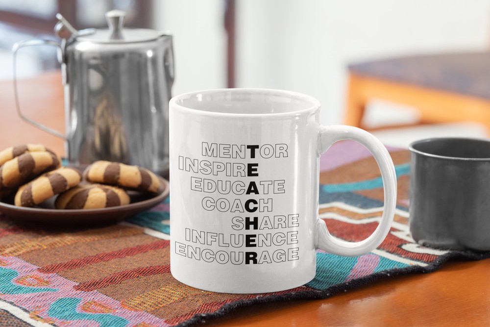Inspirational Teacher Coffee Mug for Mentors to Educate Coach and Encourage  