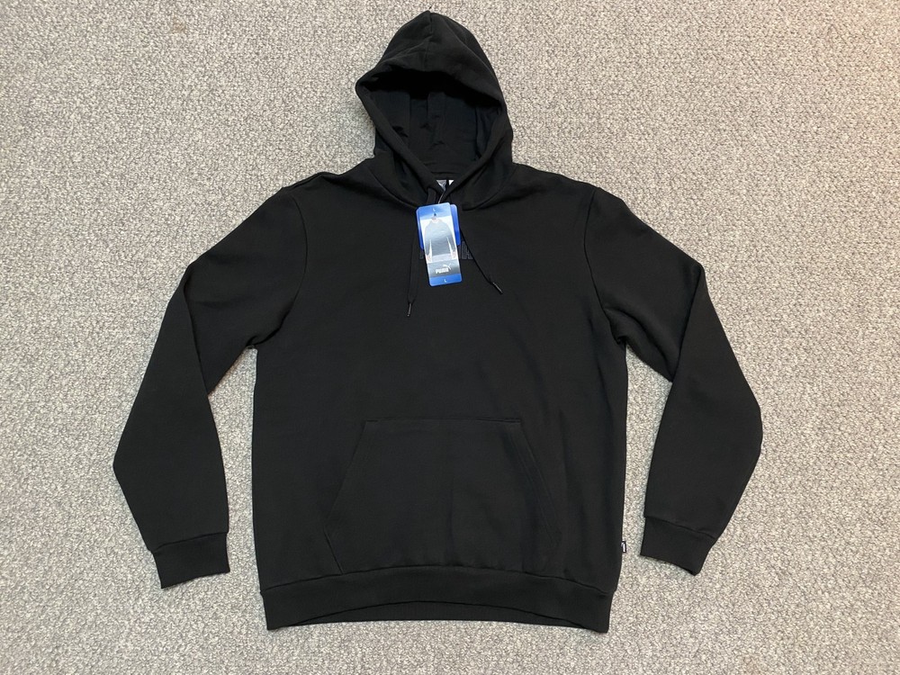 New Puma Men's Pullover Fleece Hooded Hoodie Sweatshirt Embossed Large L