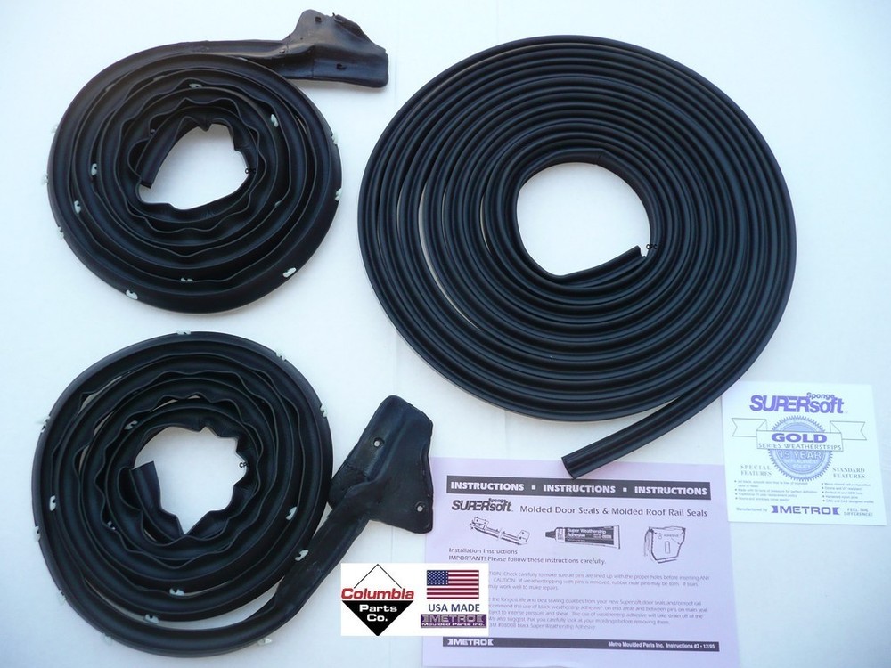1968-70 Charger GTX Door & Trunk Weatherstrip Rubber Seal Kit USA