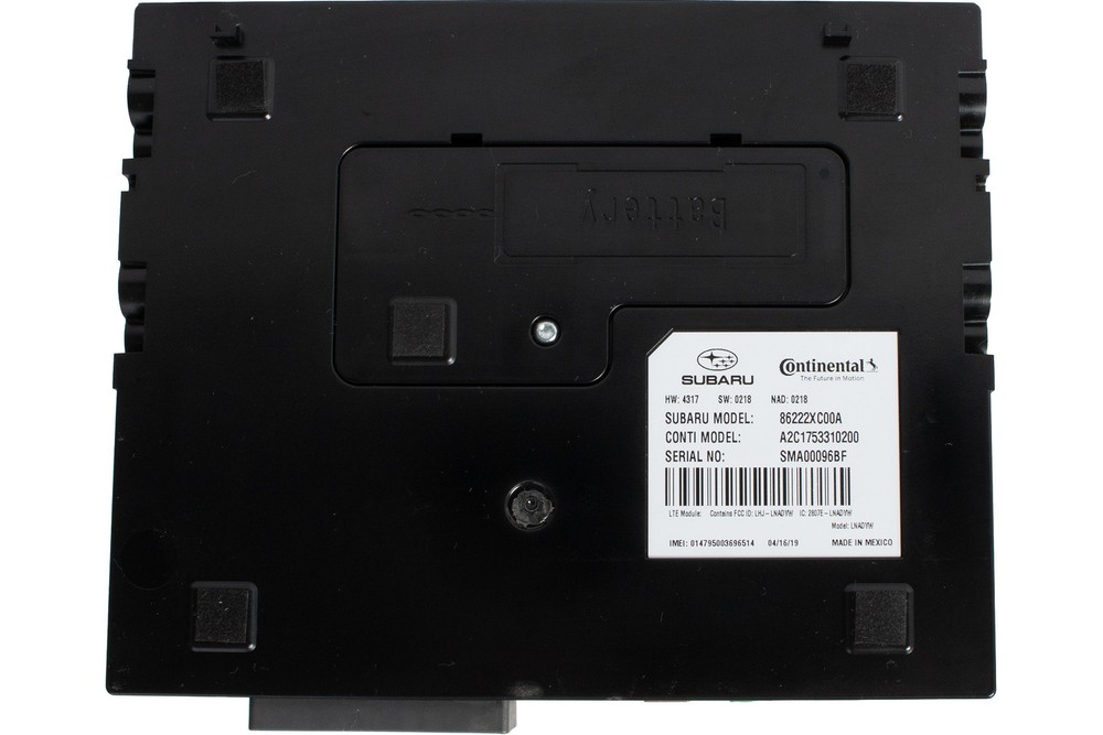 2019 Subaru Ascent Dash Communication Telematics Control Module Model 86222XC00A